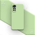Basic Phone Case for Xiaomi Redmi Note 11 Global Market 4G 6.43" Soft Liquid Silicone Square Classic Lens Protection Back Covers