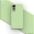 Basic Phone Case for Xiaomi Redmi Note 11 Global Market 4G 6.43" Soft Liquid Silicone Square Classic Lens Protection Back Covers