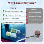 LED Light Keyboard Keychain Fidget Toy Clickable Button Stress Relief Portable Desk Accessory Office Decor Gift  Anxiety Relief