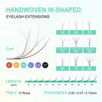 NAGARAKU Automatic Flowering 3D 4D 5D 6D 7D 8D W Shape All Size Premade Fans Eyelash Extensions Natural Soft Individual Lashes