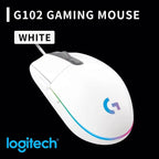 g102 Logitech G102/g203/g402 Logitech G102 Wired Gaming Mouse, Adjustable 200-8000 DPI, Comfort Grip, RGB Backlit for PC Laptops