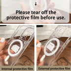 Magnetic Original Clear Case For iPhone 17 16 15 14 Plus 13 12 mini 11 Pro Max 16E 17E Funda For Magsafe Transparent Cover