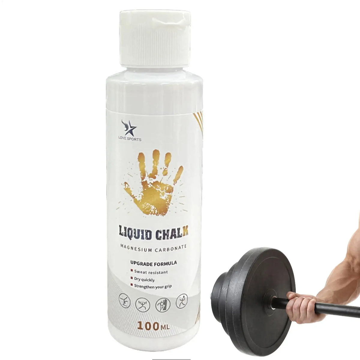 Liquid Chalk Sports Magnesium Powder Fitness Weight Lifting Anti Slip Cream Grip Weight Lifting Climbing Gym 50/100/200ml