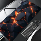 Large Gaming Mouse Pad 90x40 Red Blue Gradient Design Non-Slip Rubber Sewn Edge Gaming Desk Mat Keyboard Gamers and Office Work