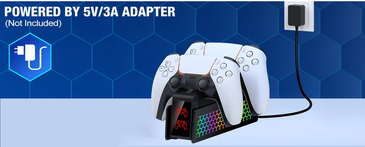 Bee's Nest For PS5/PS5 Slim/PS5 PRO BEBONCOOL FC401 Dual Fast Controller Charger For PS5 DualSense/DualSense Edge Gamepad