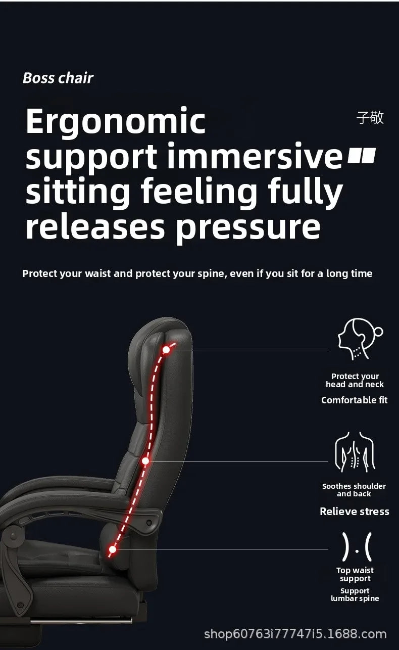 Multi-functional Computer chair Household comfortable boss chair Lifting swivel chair Recumbent back office chair