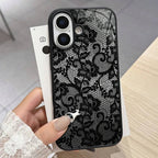 For iPhone 18 17 16 15 14 13 12 11 Pro Max Plus Case Exquisite Lace Pattern Silicone Cover For iPhone Air 16E XS X XR Soft Funda