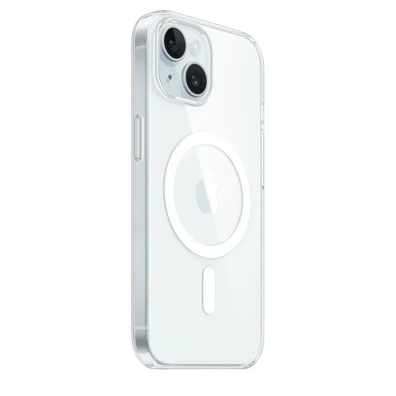 Original Magnetic Clear Case for iPhone 18 17 16 15 14 13 12 11 Pro Max 12 13 mini Funda for Magsafe Silicone Transparent Cover