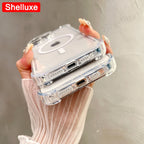 For IPhone17 IPhone18 ProMax Transparent Armour Magnetic Case Shelluxe For iPhone 18 17 Pro Max 17Air Cases Luxury Corners Cover