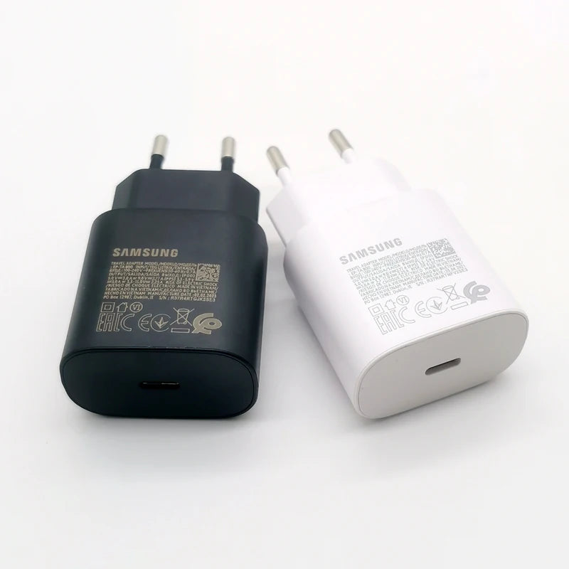 Samsung 25W PD Super Fast Charger Power Adapter Type C Cable For Galaxy Z Flip Fold 6 5 4 3 2 S20 S21 S22 S23 S24 Note 20 Ultra