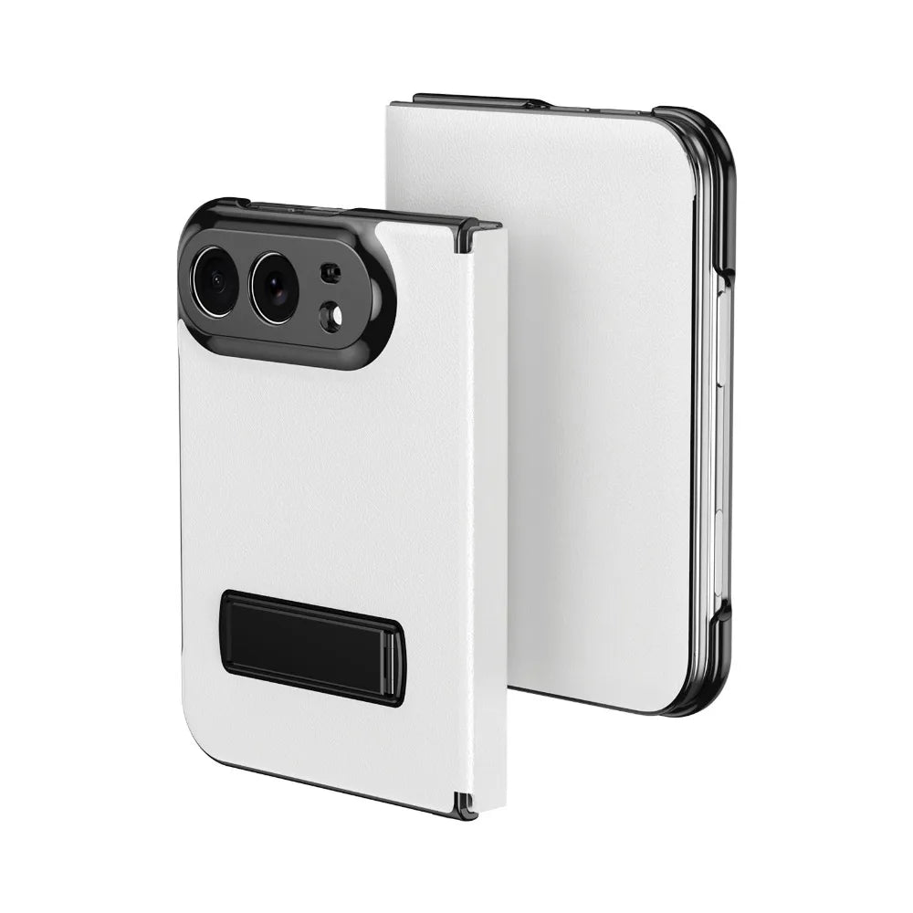 Luxury Leather Magnetic Alloy Bracket Phone Case For iPhone Duo 18 Fold Anti-Drop Shockproof Protective Cover 2 sold byBaiYiS Di