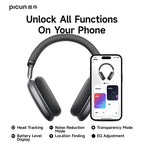 Picun F8 Pro ANC Wireless Headphones 3D Spatial Audio Head Tracking -52dB ANC HIFI Bluetooth Headset ENC HD Mic Low-Latency APP
