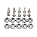 10 PCS M6 Automotive Hexagonal Fasteners, Mudguard Washers, Bumper Engine, Concave Screws, JDM Aluminum Mudguard Washers