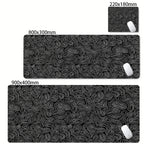 CIFBUY Large Gaming Mouse Pad Black White Strata Abstract Design Non-Slip Office Desk Mat Lock Stitched Edge for Computer Keyboa