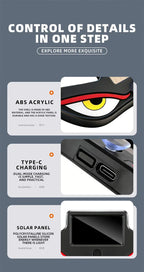 Cool DEMON EYE Ambient Light Solar Powered Breathing Neon Light Car Decoration Rear Windshield Atmosphere Lights Car Accessories