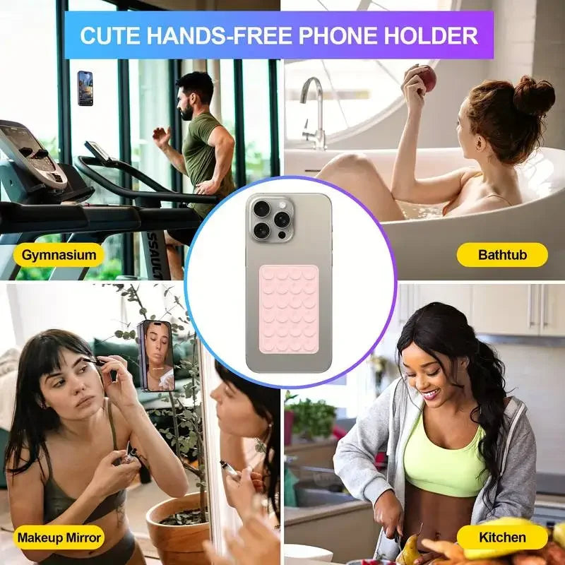 Silicone Suction Phone Holder – Wall & Desk Mount