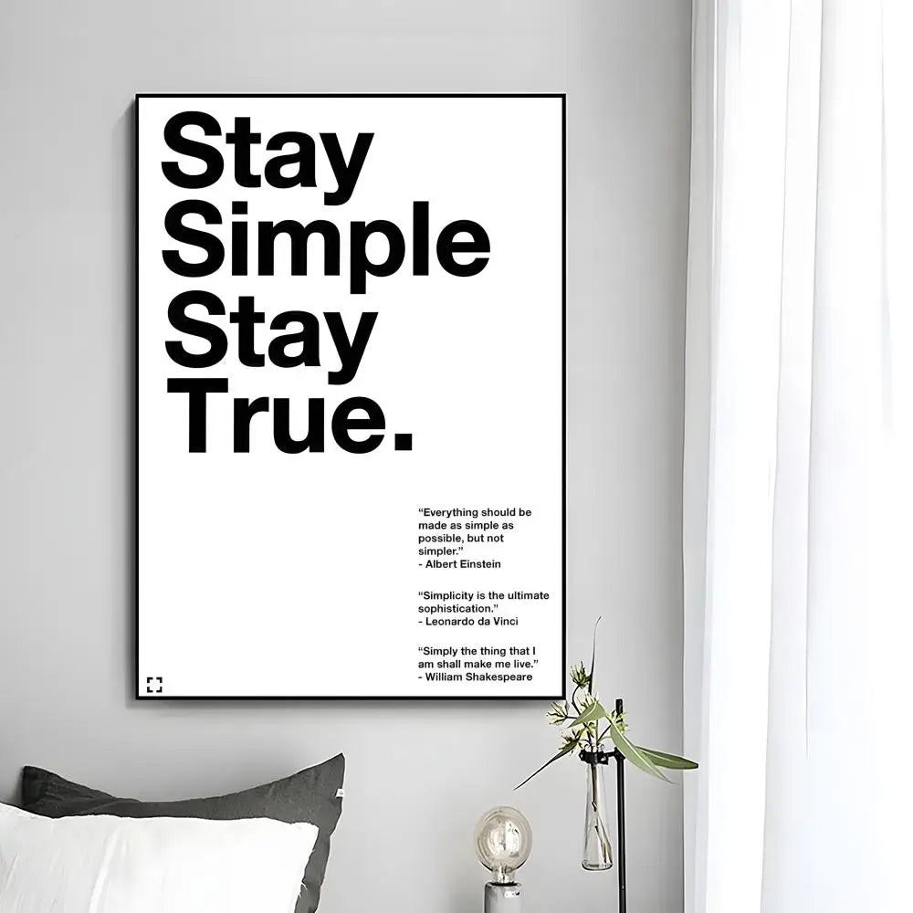 Minimalist Text Inspirational Poster Wall Art Print Poster Decorative Mural Home Decor Gift Unframed