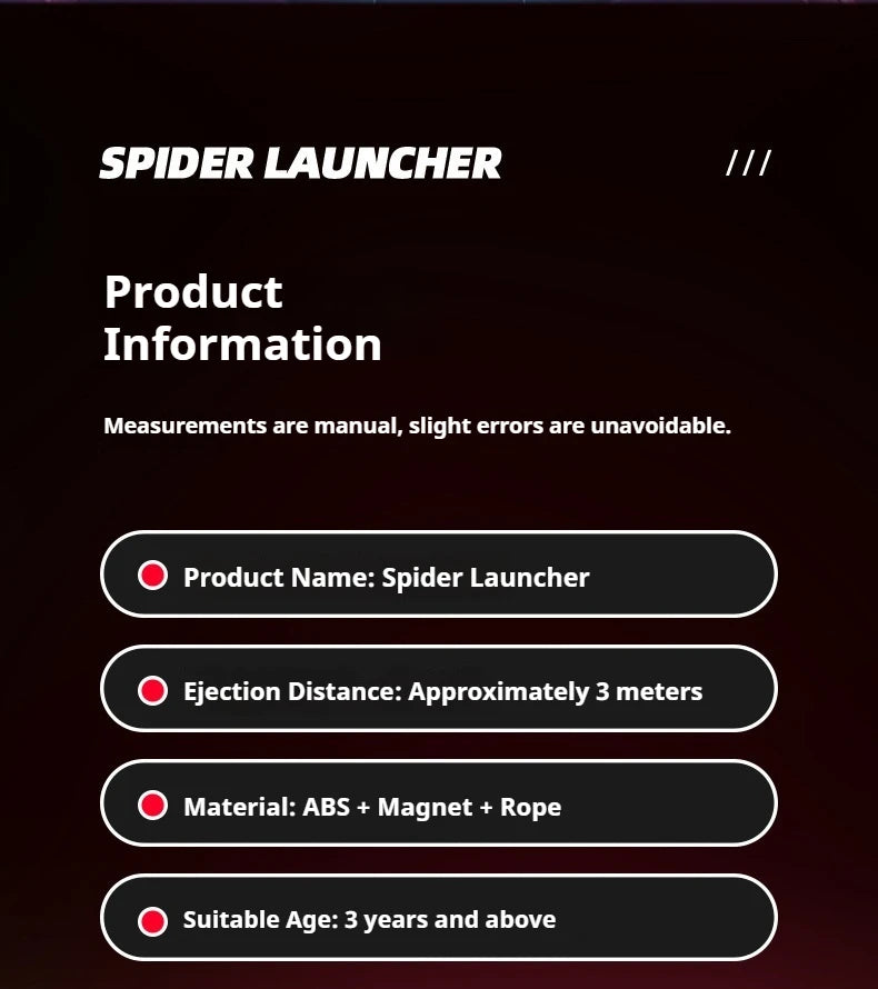 New Spider Cobweb Launcher Toys Silk Web Shooters Cosplay Model Manga Wrist Webshooter Gloves Accessories Props Gift for Fans