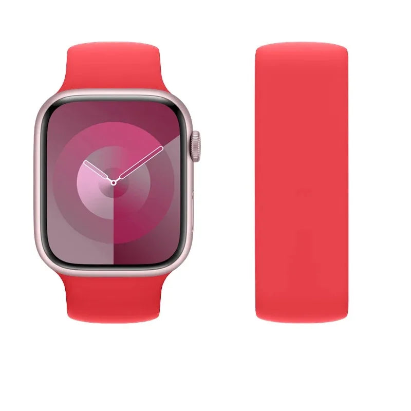 Solo Loop Silicone for Apple Watch Bands 40mm 44mm 45 41 49mm 42mm 46mm 38 Bracelet iwatch Series 11 10 9 8 7 6 SE3 Ultra2 Strap