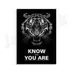 Motivational print, believe in yourself, never be afraid, awaken the beast within, animal motivational poster office decoration