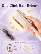 Electric Hair Straightener Brush No Heat with Fine Mist Spray Red Light Therapy Straightening Scalp Massage Cordless Fast Charge