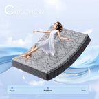 Dewinner Hybrid Mattress with Pocket Springs, 30 cm Height, Memory Foam Support, Medium Firmness, 7 Comfort Zones, Perfect Support, Reinforced Edges, Oeko-Tex Certified