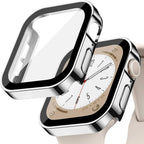 Tempered Glass+Cover For Apple Watch 11 10 9 8 7 46mm 42mm PC Bumper Screen Protector Case iWatch Series 7 6 5 4 SE3 44 40 45mm