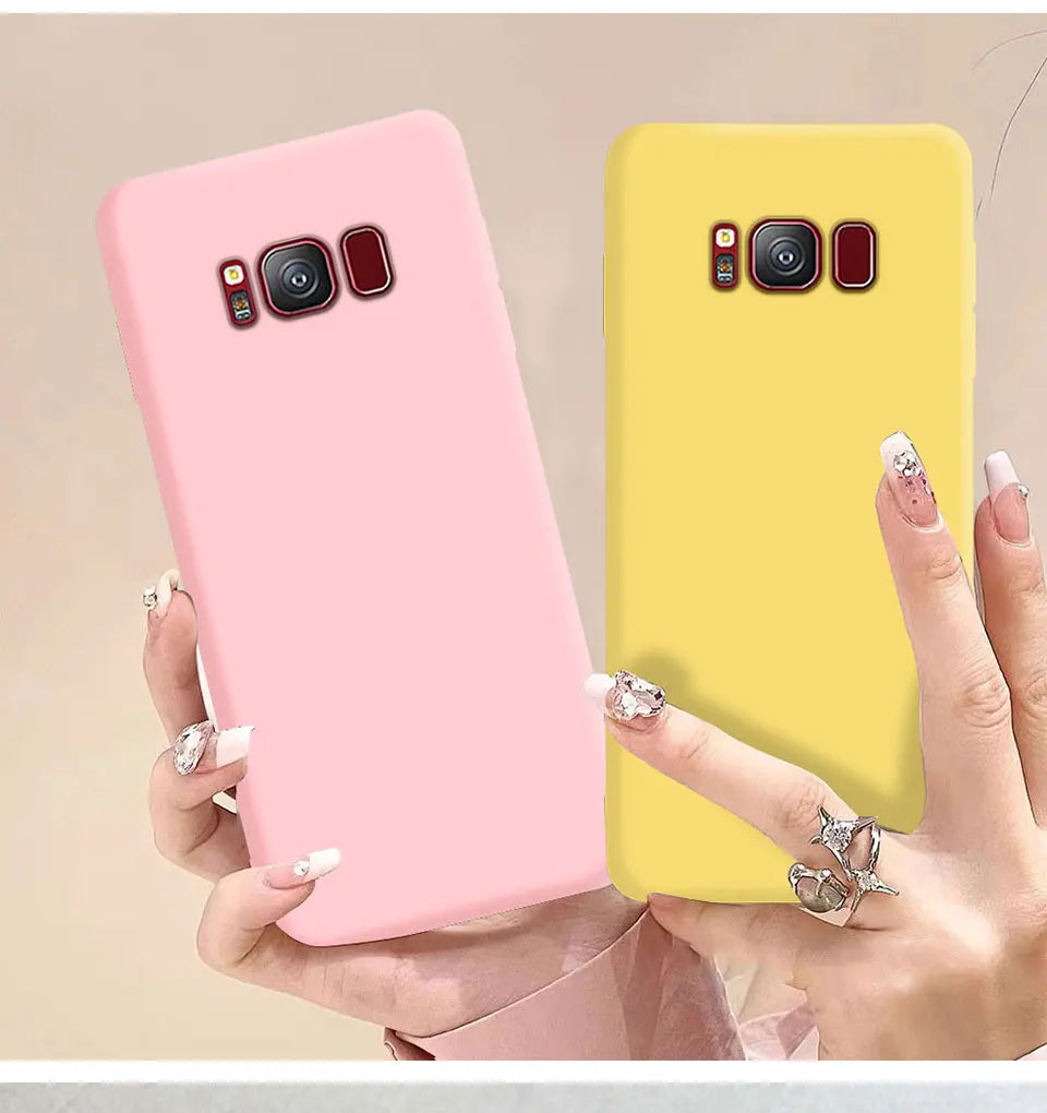 Liquid Silicone Soft Cases For Samsung Galaxy S8 S9 S10 S20 S21 FE S22 S23 Plus Fundas For Samsung Note 8 9 10 20 Plus Cover