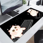 Gaming Mousepads Mousepad Black Cat Large Mouse Mat Office Desk Pads Non-Slip Rubber Gamer Mouse Pad Big Keyboard Mats