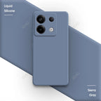 Original Square Liquid Silicone Phone Case for Xiaomi Poco X6 PocoX6 Pro 5G Lens Protection Soft Couples Cover Thin Fundas Coque