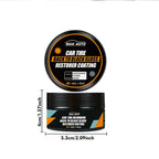Car Tire Restorer Wax Back to Black Gloss Long-Lasting Coating Plastic Renovator Polish Cleaning Tire Gloss Enhancer Kit