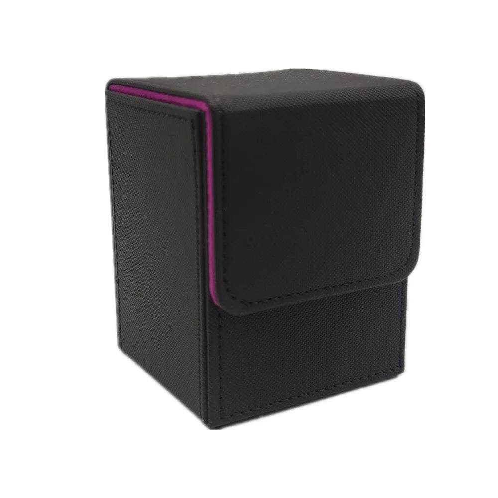Card Fit For 100+Single Sleeved Cards  , Leather Trading Commander Deck Box Compatible With  Card Deck,Game Card Box