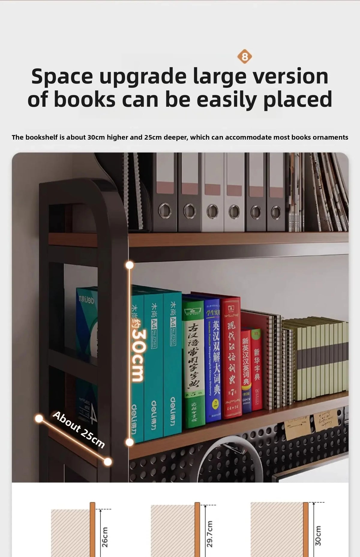 Gaming Desk with Bookshelf and Pegboard Computer Desk with Storage Shelf Home Office Study Desk for Bedroom Small Space