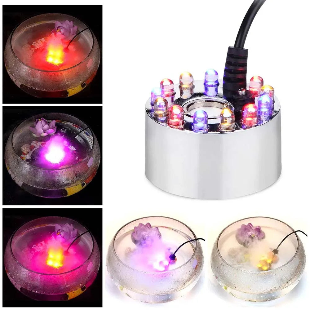 Halloween Smoke Fog Machine,Mini LED Pumpkin Light,Fogger Water Fountain Pond Fog Machine,Halloween Outdoor Decoration