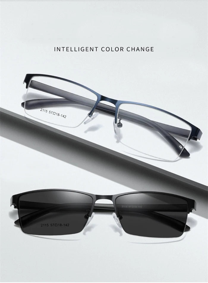 Semi-Rimless Steampunk Shortsighted Prescription Glasses Women Men Anti Blue Rays Computer Myopia Spectacles 0 -0.5 -0.75 To -6
