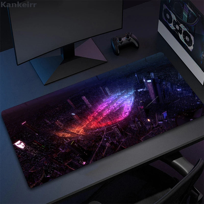 Asus Rog Black Mause Pad Anime Mouse Mats Gaming Computer Desk Mat Mouse Carpet Pc Accessories Gamer Mouse Pad Speed Rubber Mat