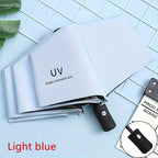 8-Rib Automatic High Quality Umbrella - One-Touch Open/Close, Compact Foldable Design for Men & Women, Navy & Black, Business &