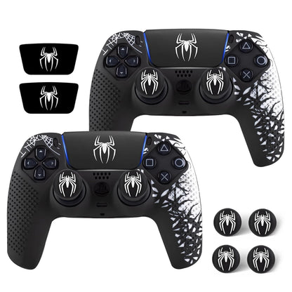Rutschfeste Controller-Hülle für PS5 Controller, Silikonabdeckung mit Gummi-Daumengriff und Touchpad-Sticker für PS5