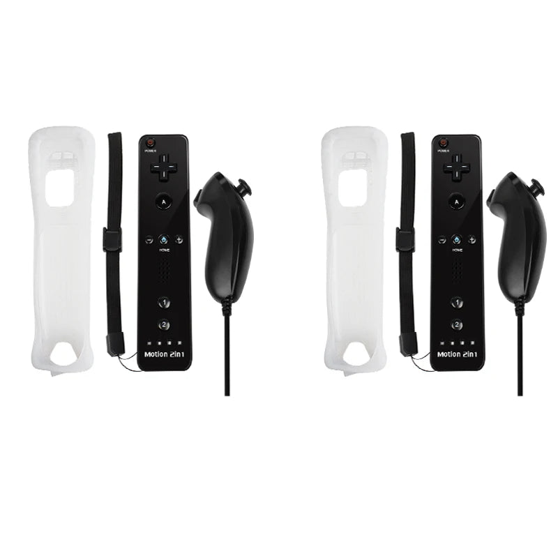 For Nintendo Wii/Will U Joystick 2in1 Wireless Remote Gamepad Controller Set Optional Motion Plus with Silicone Case Video Game