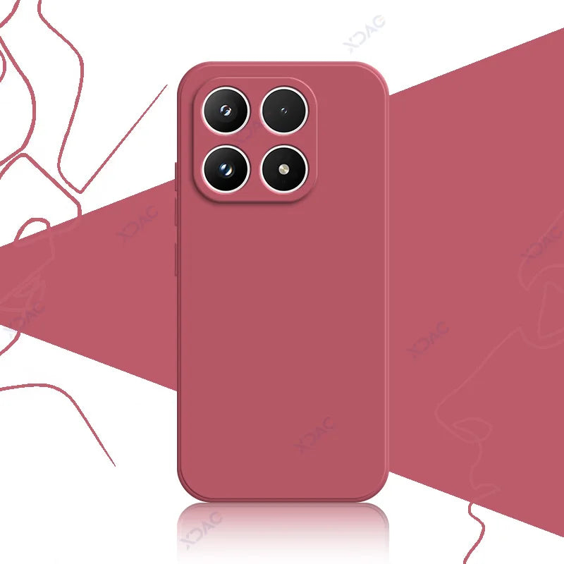 Original Mobile Phone Cases for Xiaomi 17 Xiaomi17 5G 6.3" 360 Soft Luxury Square Liquid Silicone Back Cover Waterproof Bags