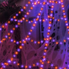 8 Modes Halloween Spider Web Lights Glow Waterproof Luminous Halloween Spider 5m Triangle Scary Giant Spider Bar