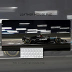 HD Boys Loves  F1 Racing Car Leather Mouse Pad Oversized Computer Desk Workstation Desk Non-slip and Dirty-resistant Mouse Pad