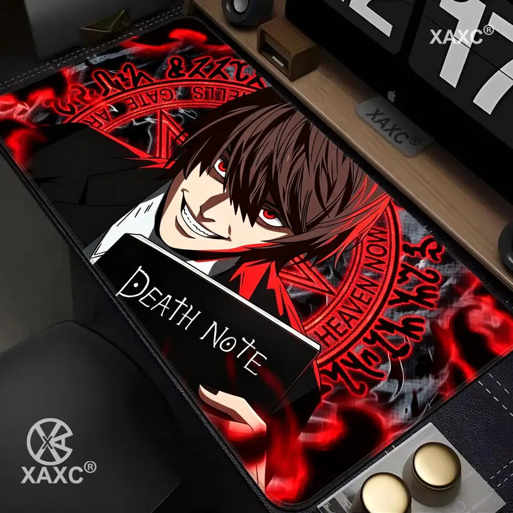 Anime D-Death Note Mouse Pad Large Keyboard Light Yagami Mouse Desk Pad XXL Non-Slip Rubber Gaming Pad Laptop Mouse Carpet XAXC