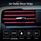 10Pcs 20cm Car Air Conditioner Outlet Decorative U Shape Moulding Trim Decor Strips Car Styling Car Door Edge Corner Protector