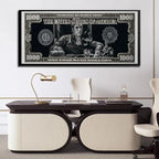 1PC frameless Classic Movie, Scarface Tony Montana Dollar Wall Art, HD Canvas Print Poster, Home, Living Room, Room Decor Painti