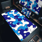 Gaming Mouse Pads Large Size Table Pad Blue White Strata Liquid Mouse Pad Computer Play Mat Leather Mouse Pad Keyboard Desk Mat