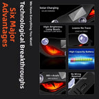 KEVANLY Solar Power Car Demon Eye Light Cool Flashing Warning Light Dynamic Safety Vehicle Signal Lights Universal