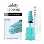 HYTOOS Safety Carbide Nail Drill Bits Green Coating Dome Tapered Bit for Gel Polish Removal Pro Manicure Drills AccessoriesTool