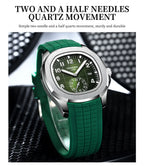 NIBOSI Luxury Men‘s Watches Business Waterproof Male Clock Luminous Silicone Band Date Square Quartz Man Watches Reloj Hombre