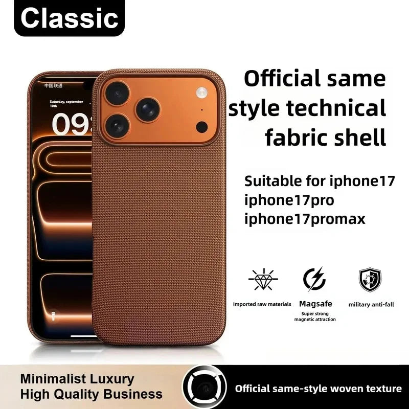 High Quality Original Technology Woven Case For IPhone 18 17 16 15 14 13 Pro Max  For Official Magsafe Magnetic Protect Cover